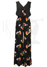 30s Beach Pyjama Set - Poppy Spray