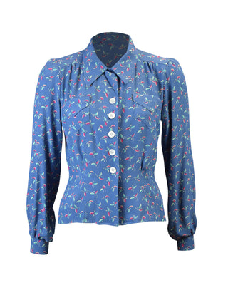 40s Sweetheart Blouse - Leaf