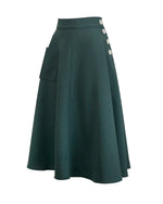 1940s Whirlaway Skirt - Racing Green