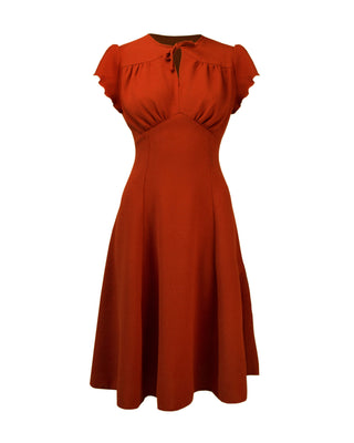 40s Grable Tea Dress - Rust