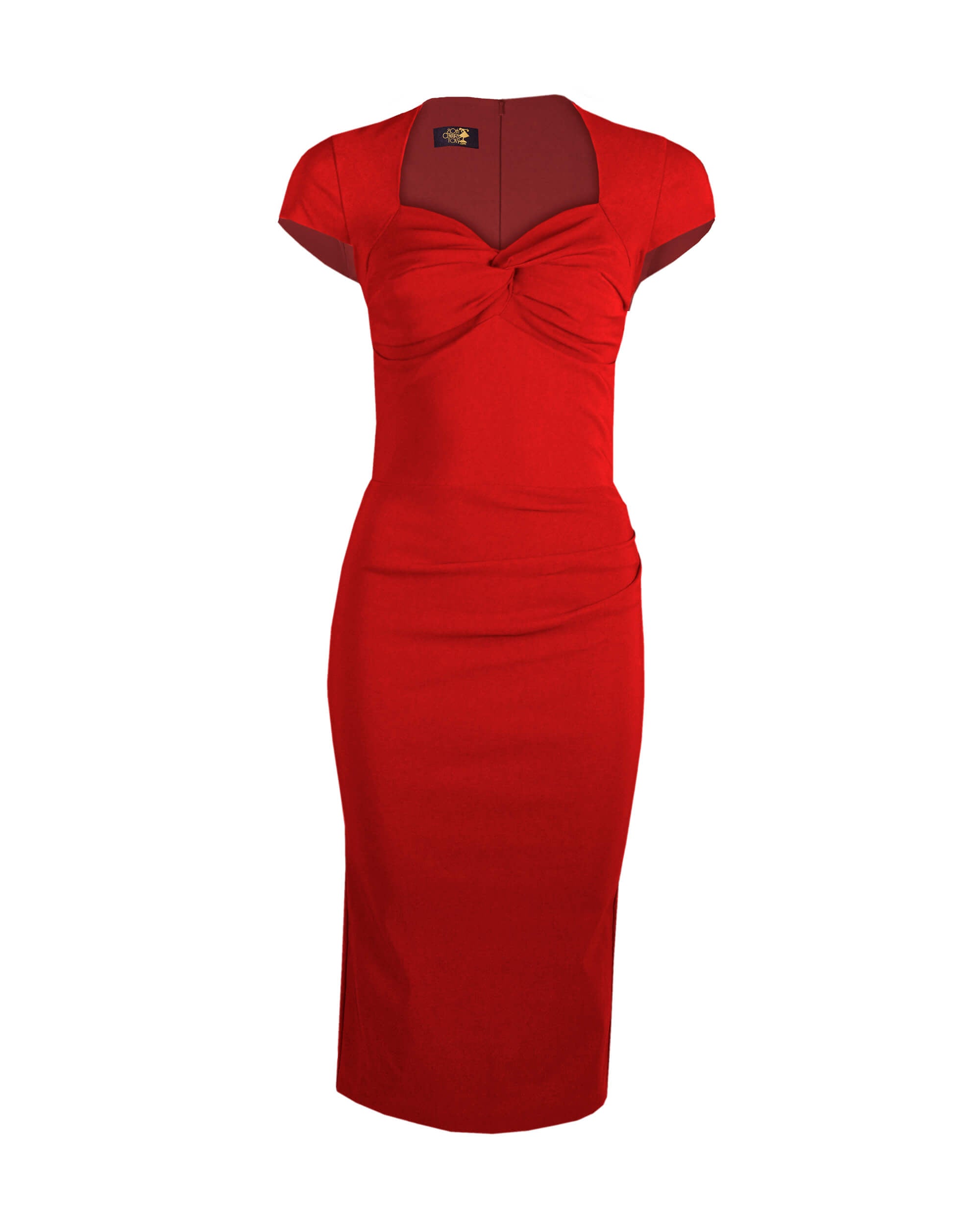 1950s Foxy Lady Wiggle Dress Ferrari Red – House of Foxy