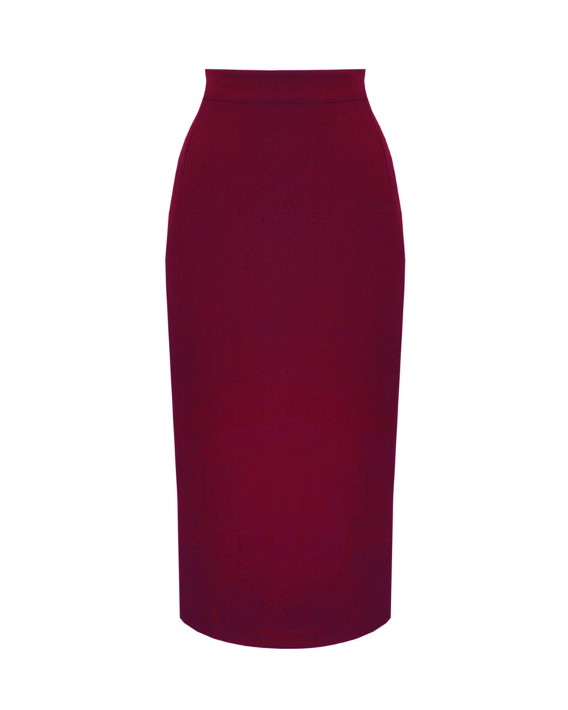 1950s Perfect Pencil Skirt - Wine
