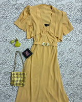 1930s Alice Bias Cut Midi Dress and Bolero - Sahara