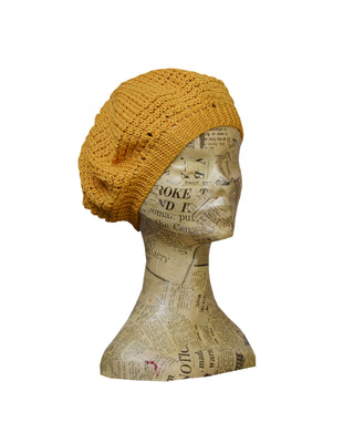 Knitted Beret - Mustard