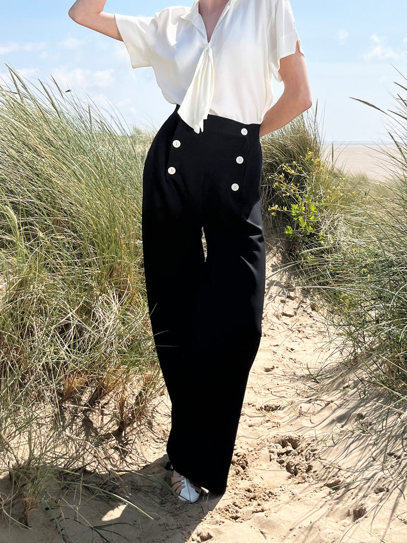 1930s Sailor Pants - Black