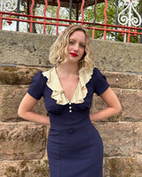 1930s Blondell Dress - Navy