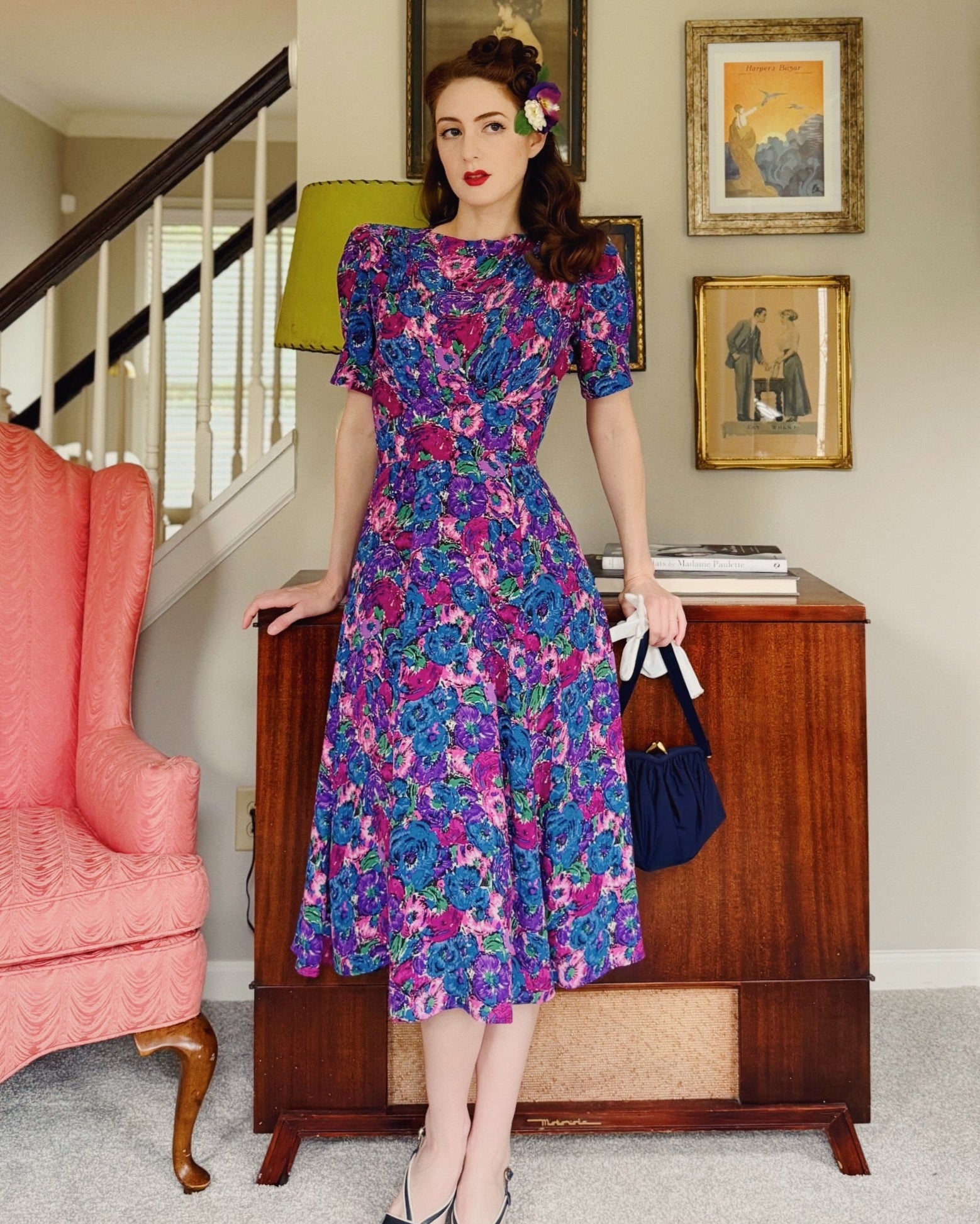 1940s 'Girl Friday' Dress - Covent garden
