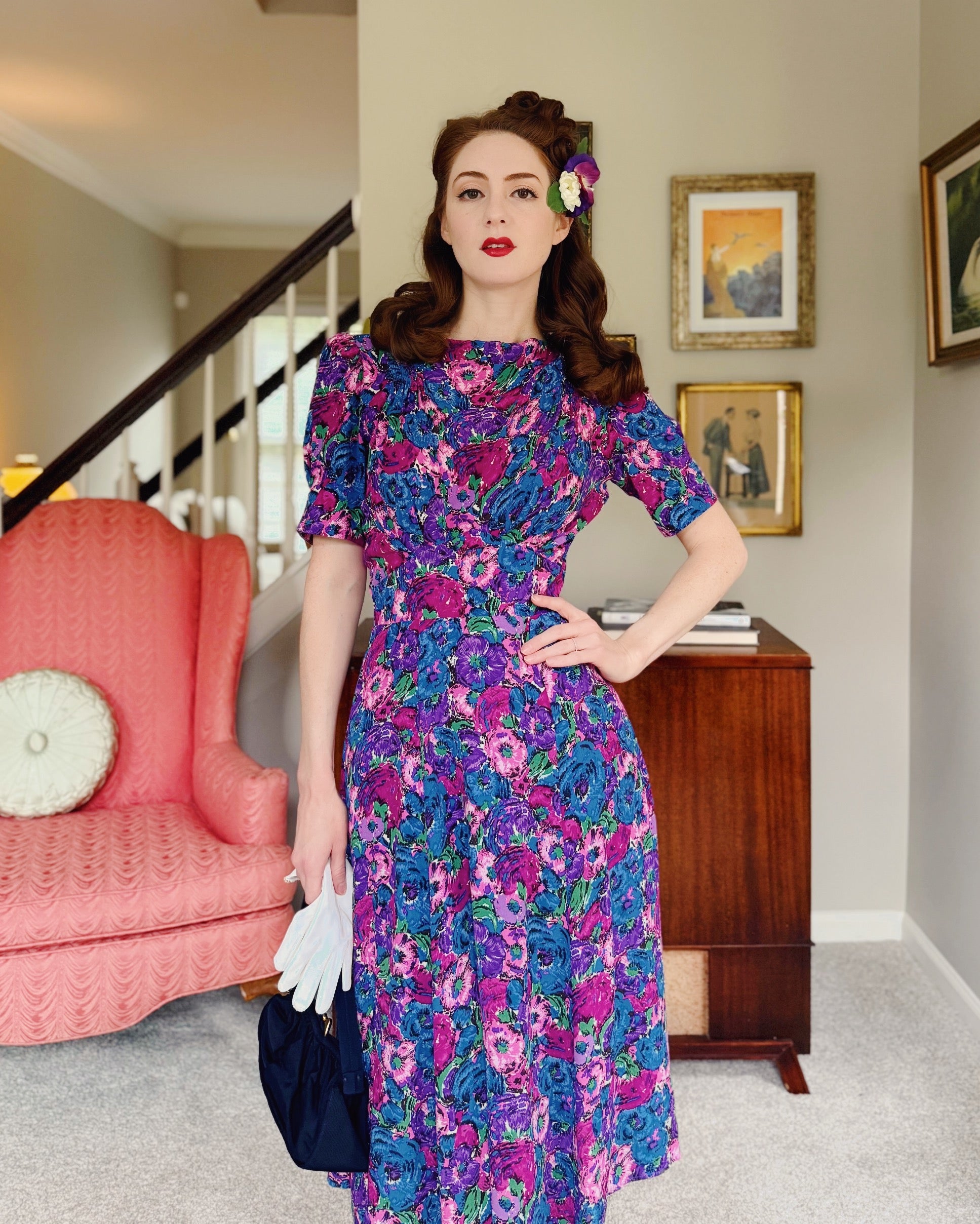 1940s 'Girl Friday' Dress - Covent garden