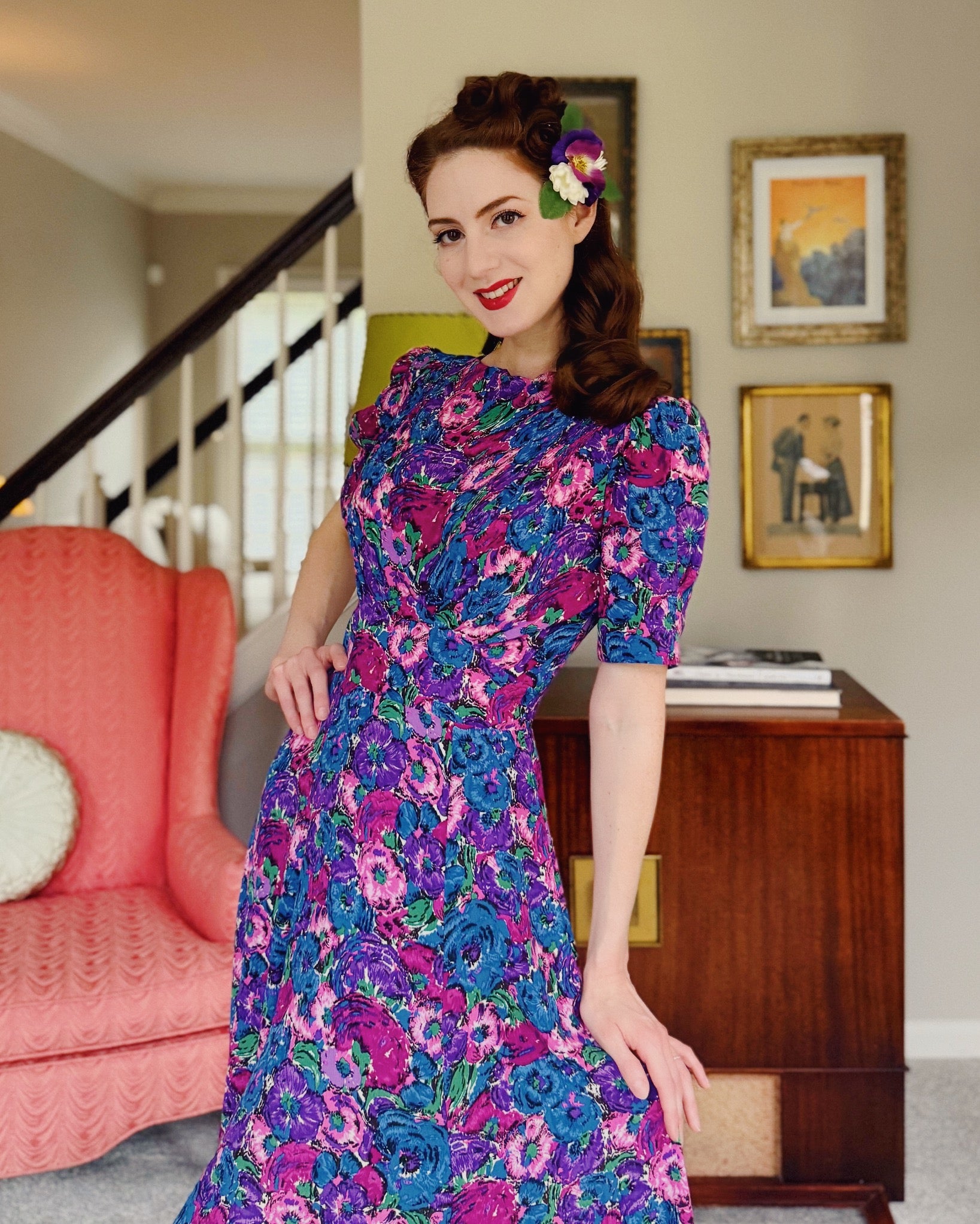 1940s 'Girl Friday' Dress - Covent garden