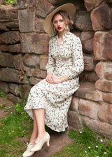 1930s / 70s Eliza Dress in Magnolia Kiss