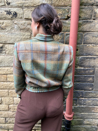 40s Americana Zip Jacket - Green Check