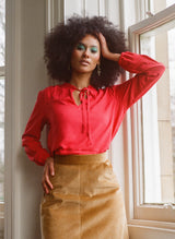 70s Peasant Blouse - Fire