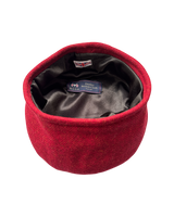 1940s Halo Beret - Ruby Red Wool