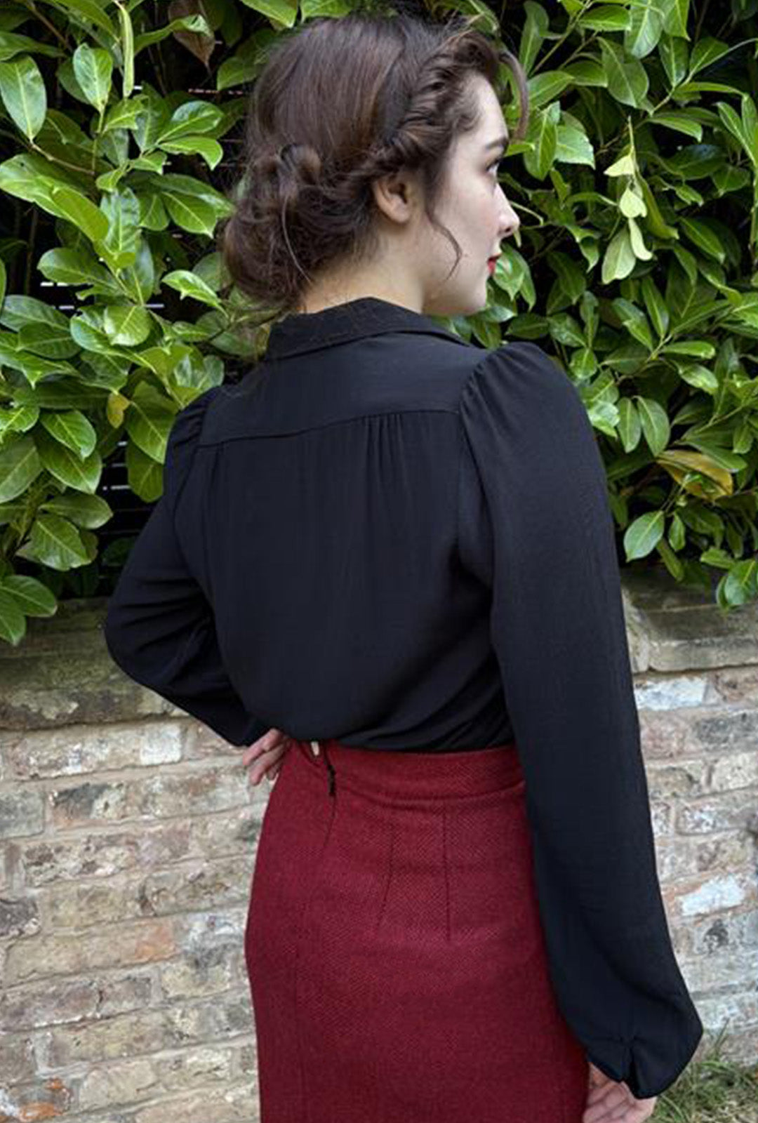 1940s Darling Blouse - Black