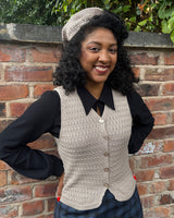 Knitted Waistcoat - Pearl