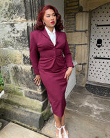 1950s Perfect Pencil Skirt - Wine