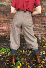 Ladies Plus Fours in Walnut Check Wool