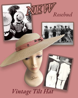 Vintage Tilt Hat - Rosebud