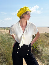 1930s Sailor Blouse - Ivory Crepe