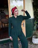 The 1940s Siren Suit - Racing Green