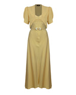 1930s Alice Bias Cut Midi Dress and Bolero - Sahara