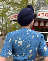 1940s Turban - Navy