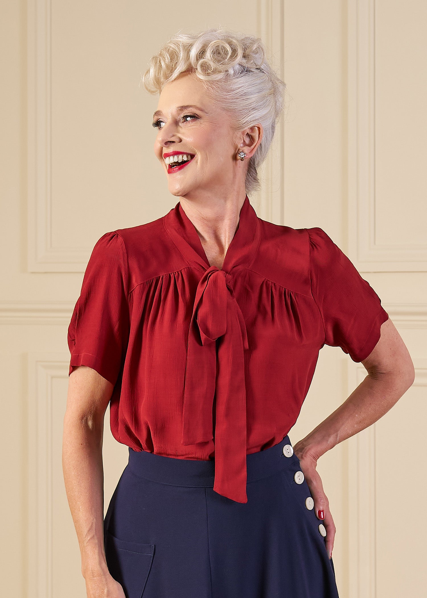 1930s Beau Blouse in Port
