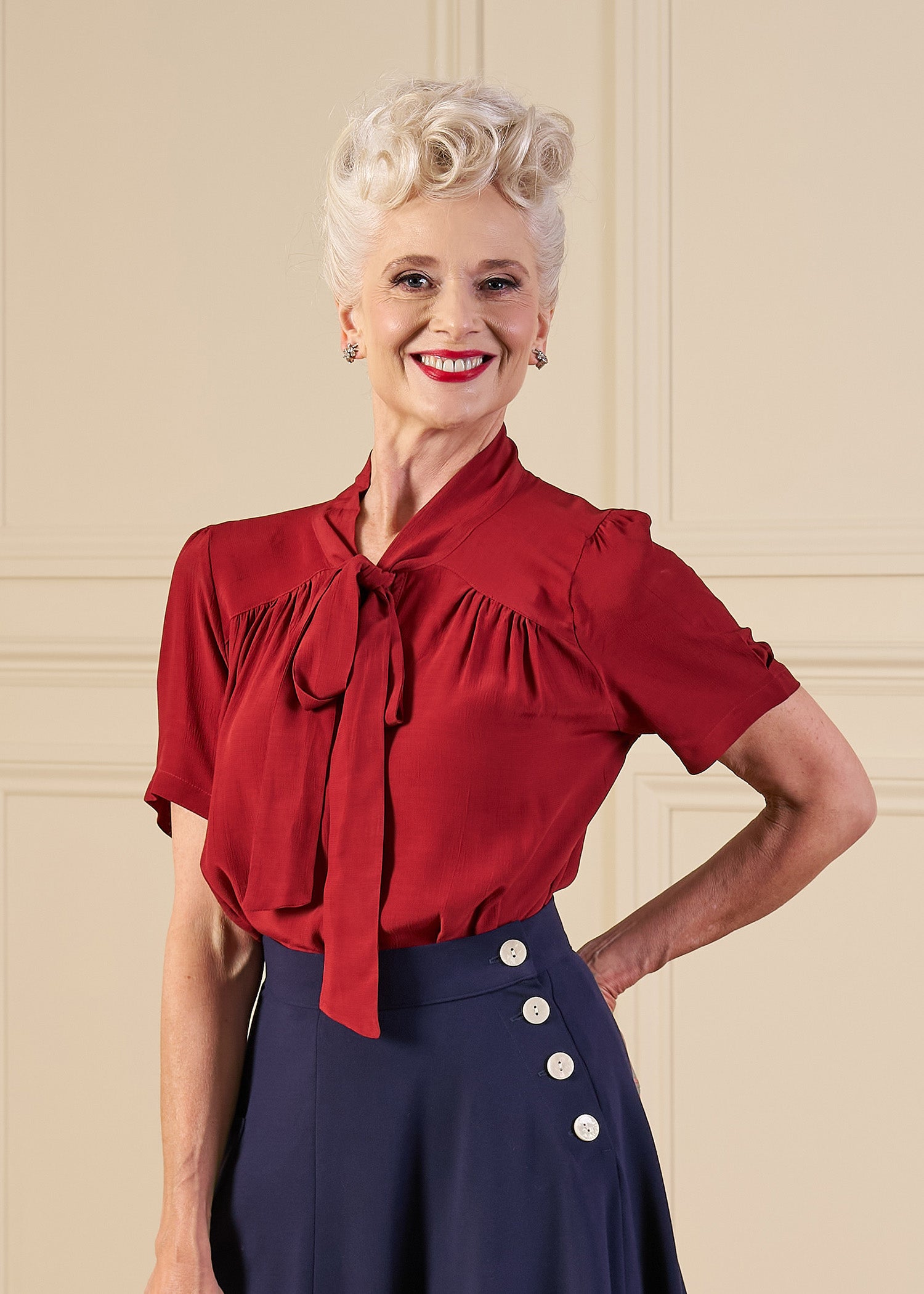 1930s Beau Blouse in Port