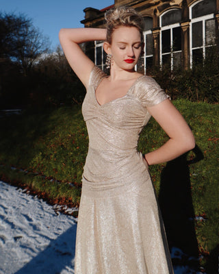 1940s Celeste Evening Gown - Gold shimmer