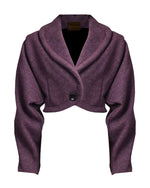 1950s Marilyn Crop Jacket in Mauve Wool