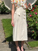 1930s Voyage Wrap Skirt - Ecru