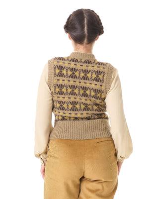 40s Fairisle Tank Top - Marmite