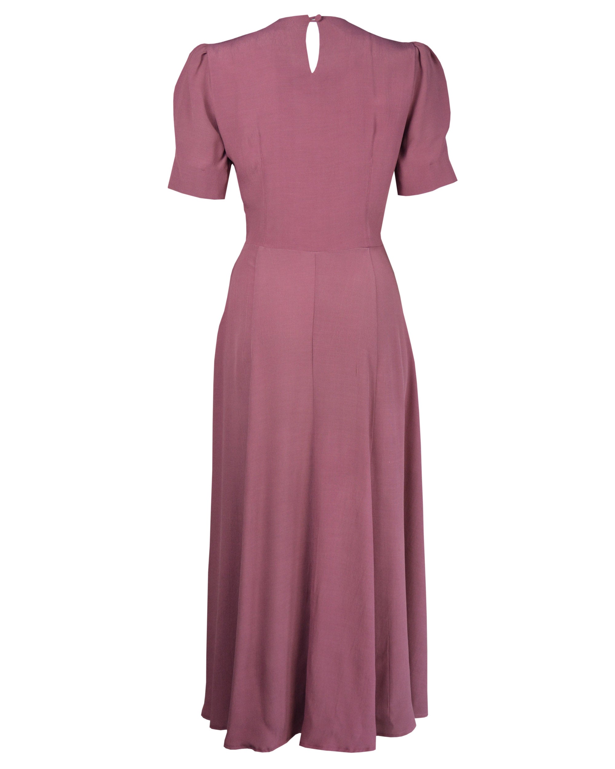 1940s 'Girl Friday' Midi Dress - Plum