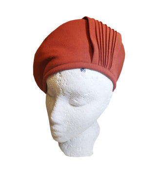 1940s Halo Beret - rust