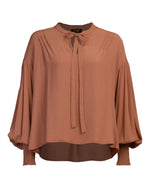 1930s Poet Blouse in Burnt Peach