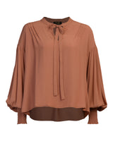 1930s Poet Blouse in Burnt Peach