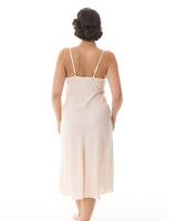 1930s Luxe Bias Cut Slip - Warm Ivory Silk Blend