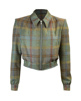 40s Americana Zip Jacket - Green Check
