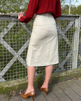 1940s Prim Pleated Skirt - Ecru
