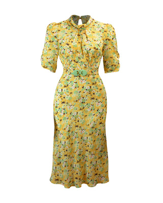 30s Loretta Bias Dress & Slip - Indian Summer