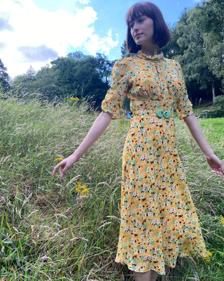 30s Loretta Bias Dress & Slip - Indian Summer