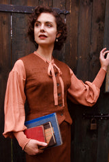 Margot Fitted Waistcoat in Maple Wool Blend