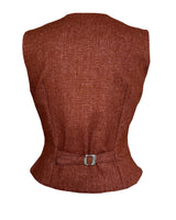 Margot Fitted Waistcoat in Maple Wool Blend