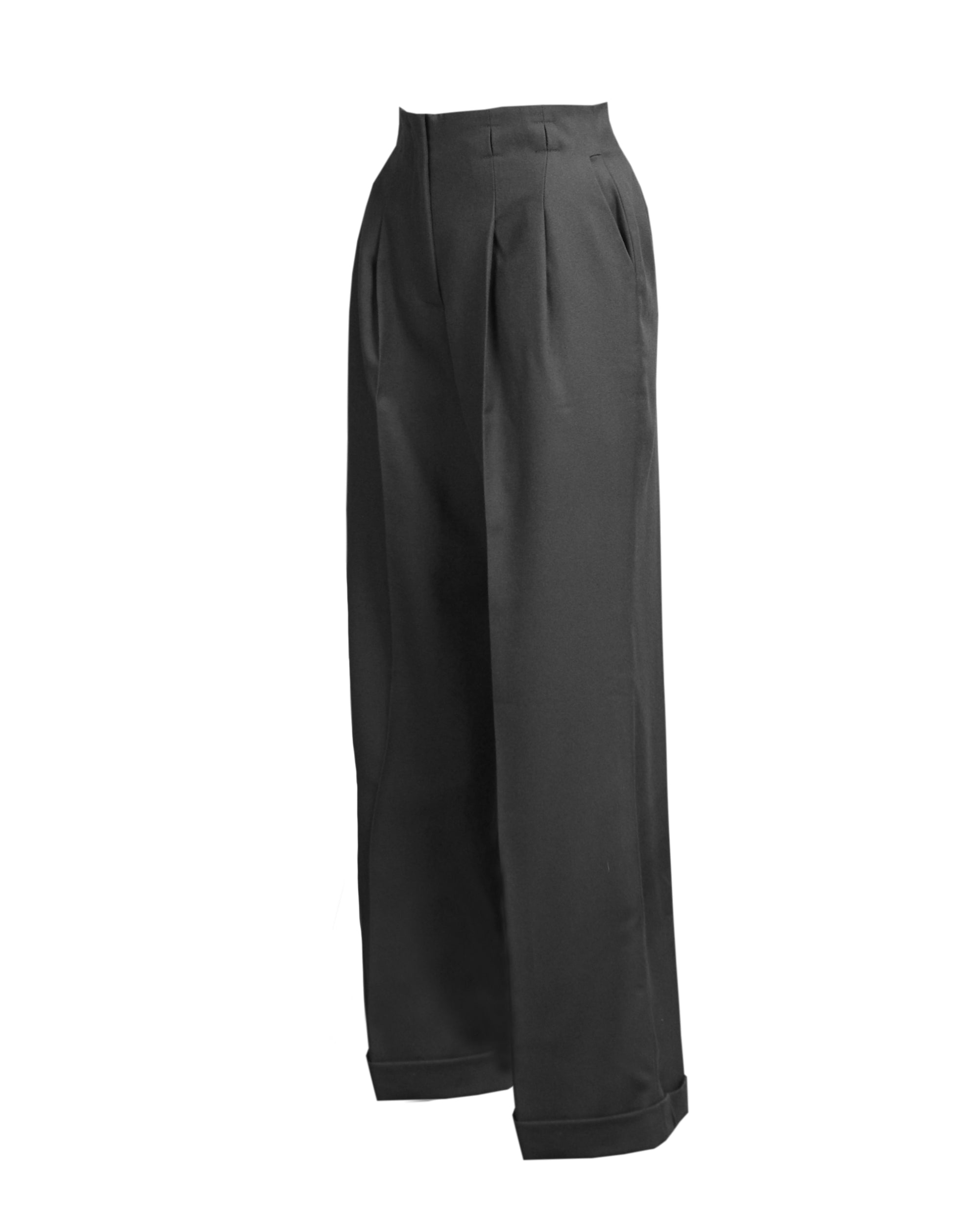 30s Marlene Trousers - charcoal twill