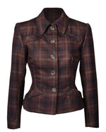 1940s Hampton Tailored Jacket in Check Wool
