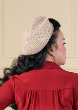 Knitted Beret - Pearl
