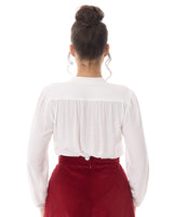 1970s Peasant Blouse - Ivory