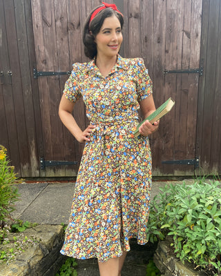 1940s Shirt-waister Dress - Autumn Posey