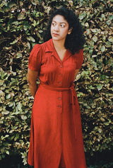 1940s Shirt-Waister Dress - Port