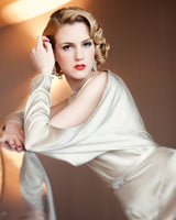 1930s Siren Evening Gown - Oyster Satin